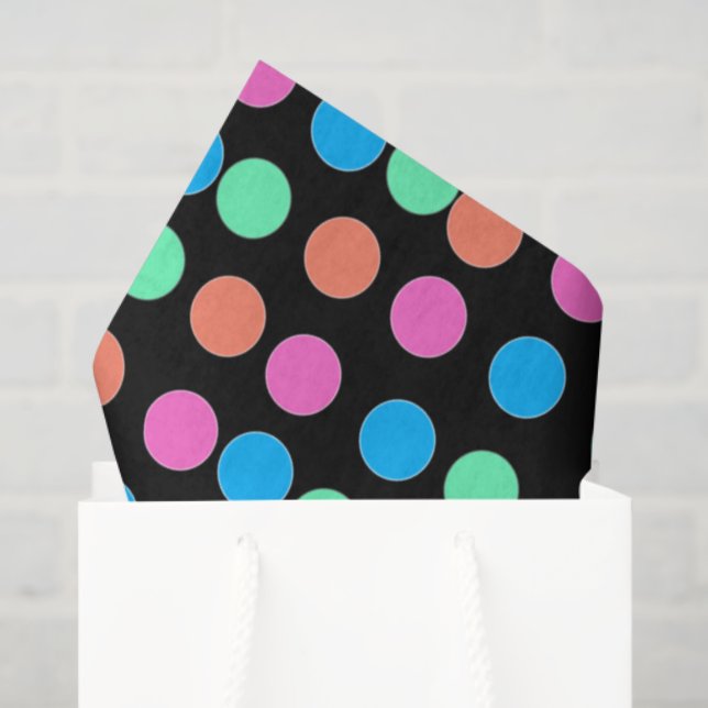 Papel De Seda El Pastel de primavera se ve en negro (Bolsa de regalo)