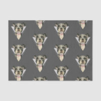 El "perrito observa" la acuarela del perro del
