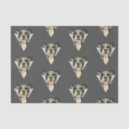 Papel De Seda El "perrito observa" la acuarela del perro del