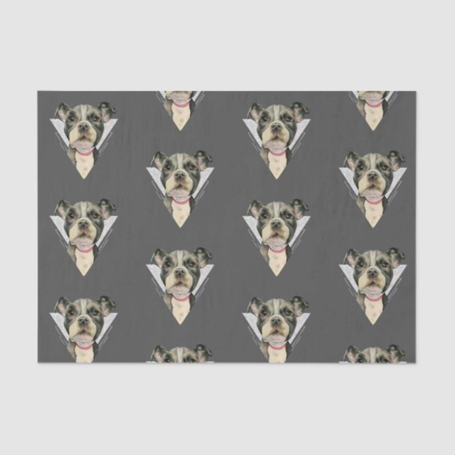 Papel De Seda El "perrito observa" la acuarela del perro del (Anverso)