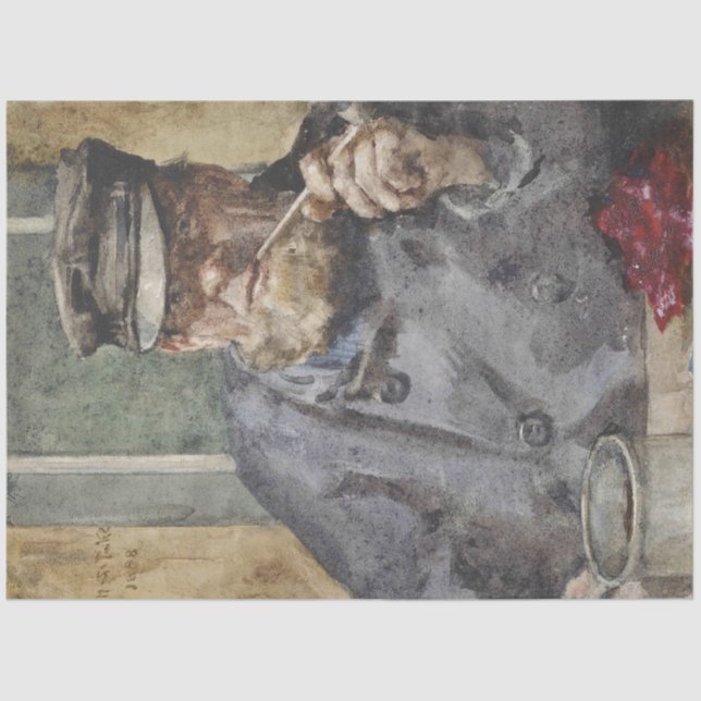 Papel De Seda El perro del mar antiguo (por Henry Scott Tuke) (Anverso)