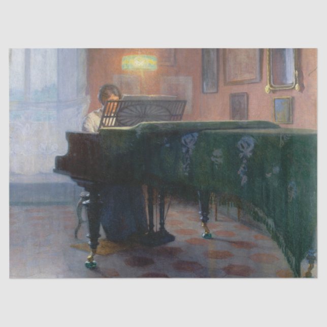 Papel De Seda El Piano Player (Pianista) (Música Femenina) (Anverso)