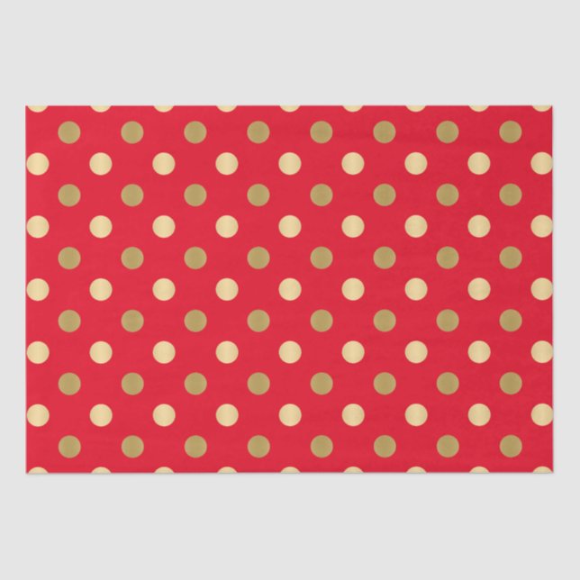 Papel De Seda El Polka Rojo y Oro no sale mal (Anverso)