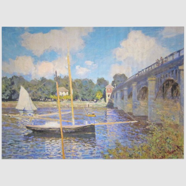 Papel De Seda El puente de Argenteuil, Monet (Anverso)