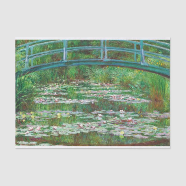 Papel De Seda El puente japonés de futbol de Claude Monet. (Anverso)