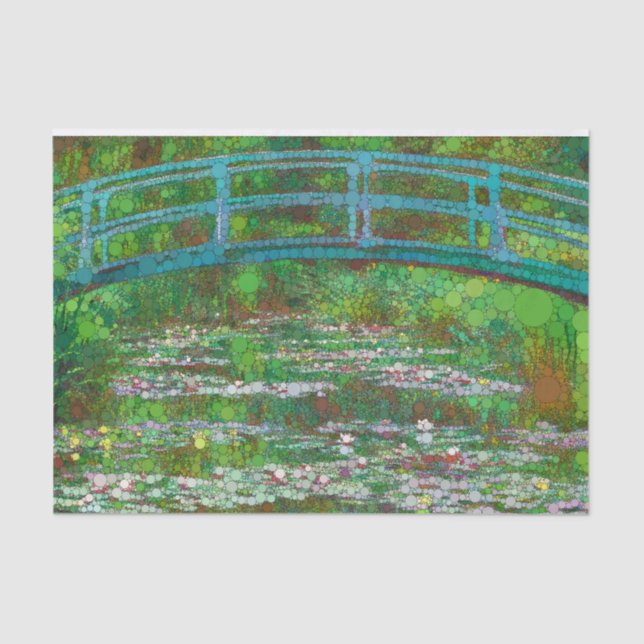 Papel De Seda El puente japonés tras Claude Monet (Anverso)