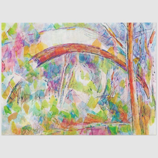 Papel De Seda El puente, Paul Cezanne (Anverso)