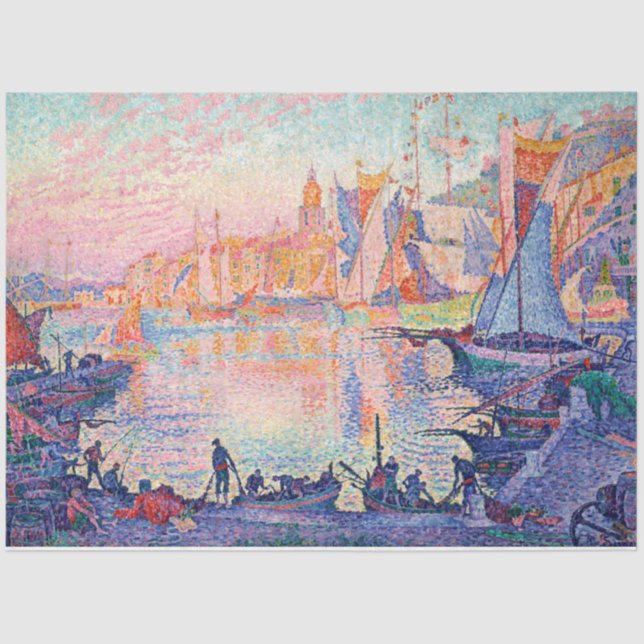 Papel De Seda El puerto de Saint-Tropez, Signac (Anverso)