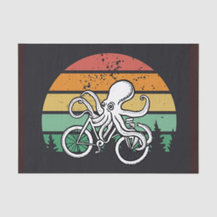Papel De Seda El pulpo en bicicleta