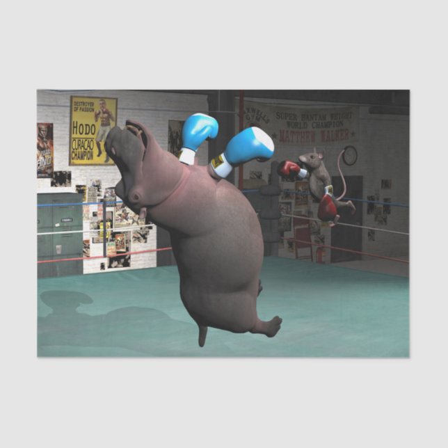 Papel De Seda El ratón golpea a Hippo KO (Anverso)