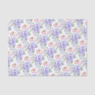 Papel De Seda El regalo floral del color de agua empaqueta el