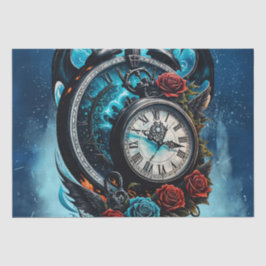 Papel De Seda El reloj en la niebla del infinito.