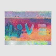 El retro amor Hippie Azul Naranja Rojo Bohemio