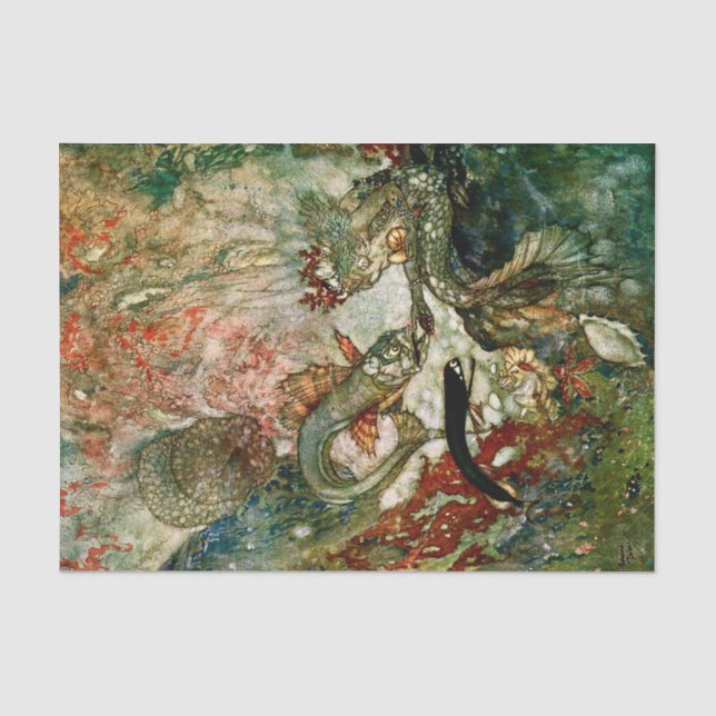 Papel De Seda “El rey de las sirenas” de Edmund Dulac (Anverso)