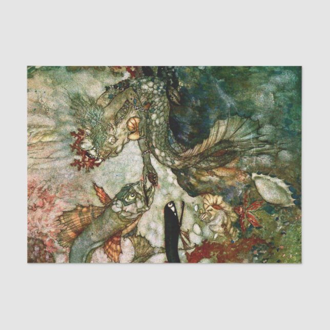 Papel De Seda "El Rey Sirviente" de Edmund Dulac (Anverso)