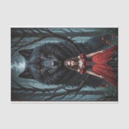 Papel De Seda El rojo y el lobo negro