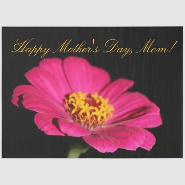 Papel De Seda El rosa caliente de mamá (Anverso)