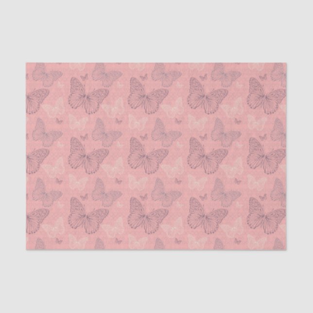 Papel De Seda El rosa de la mariposa (Anverso)