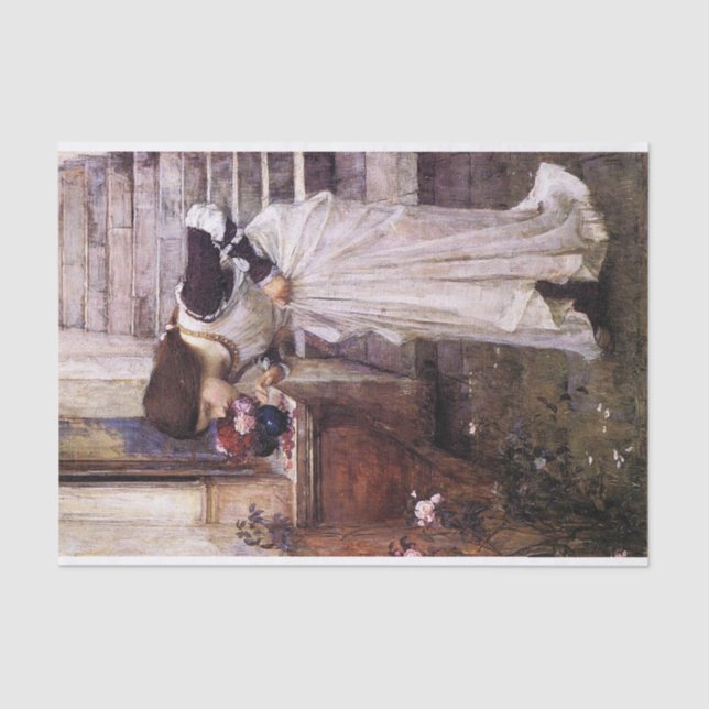 Papel De Seda El santuario, de John William Waterhouse - 1895 (Anverso)