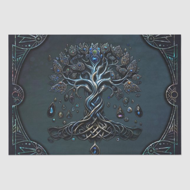 Papel De Seda El santuario del árbol de la vida las joyas del al (Anverso)