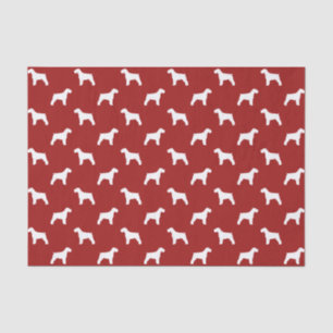 Papel De Seda El Schnauzer siluetea rojo del modelo