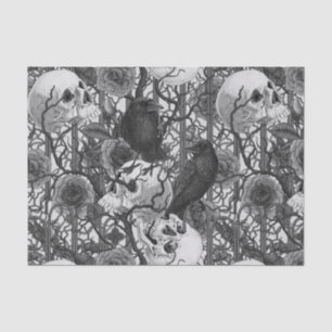 Papel De Seda El secreto de Raven. Ilustracion gótico oscuro y m