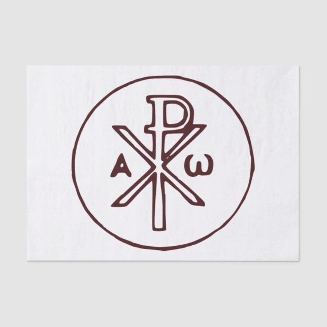 Papel De Seda El símbolo Chi-Rho Christogram (Anverso)