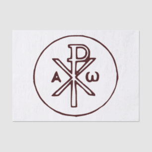 Papel De Seda El símbolo cristograma Chi-Rho