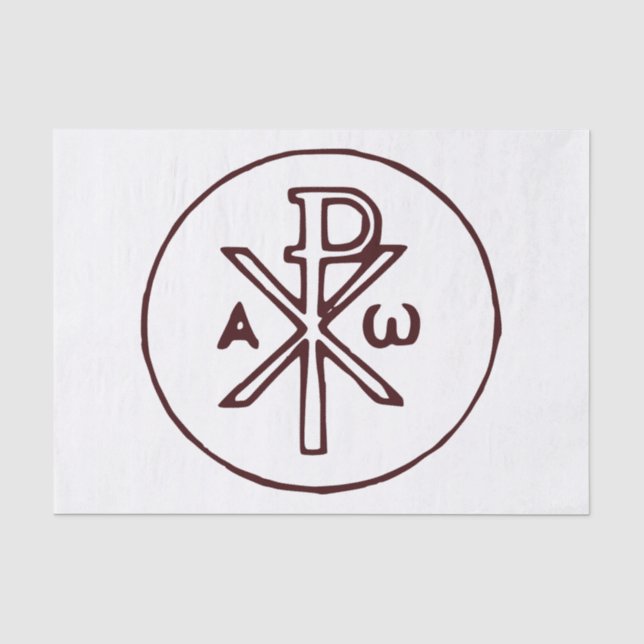 Papel De Seda El símbolo cristograma Chi-Rho  (Anverso)