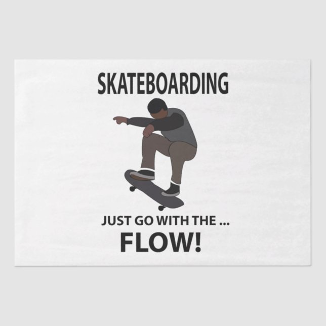 Papel De Seda El Skateboarding Sólo Ve Con El Skateboard De Fluj (Anverso)
