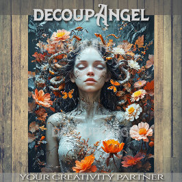 Papel De Seda El sueño de Eva entre las flores - Decoupage -