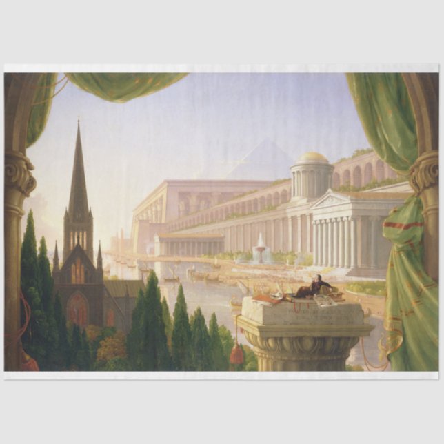 Papel De Seda El sueño del arquitecto (de Thomas Cole) (Anverso)