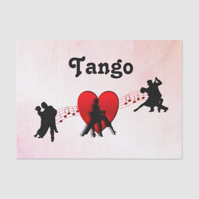 Papel De Seda El Tango Dances I Heart New Twist Design (Anverso)