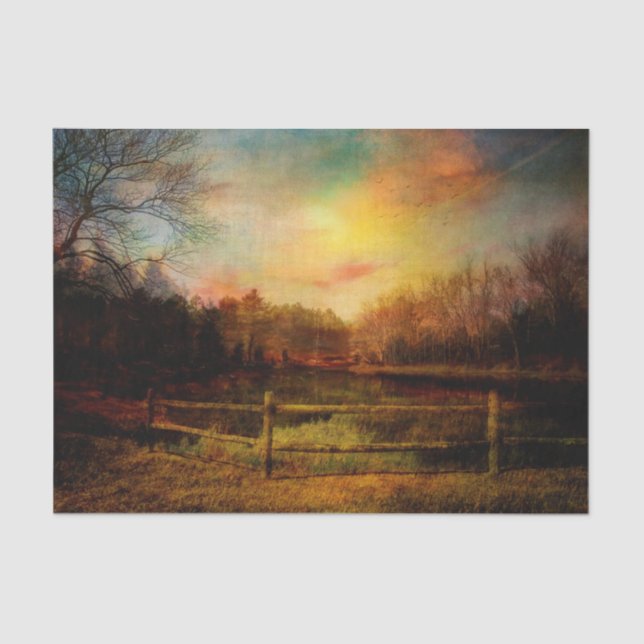 Papel De Seda El tejido Papel-Despierta la primavera (Anverso)