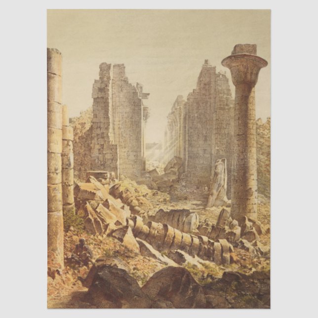 Papel De Seda El Templo de Karnak en Egipto (Anverso)