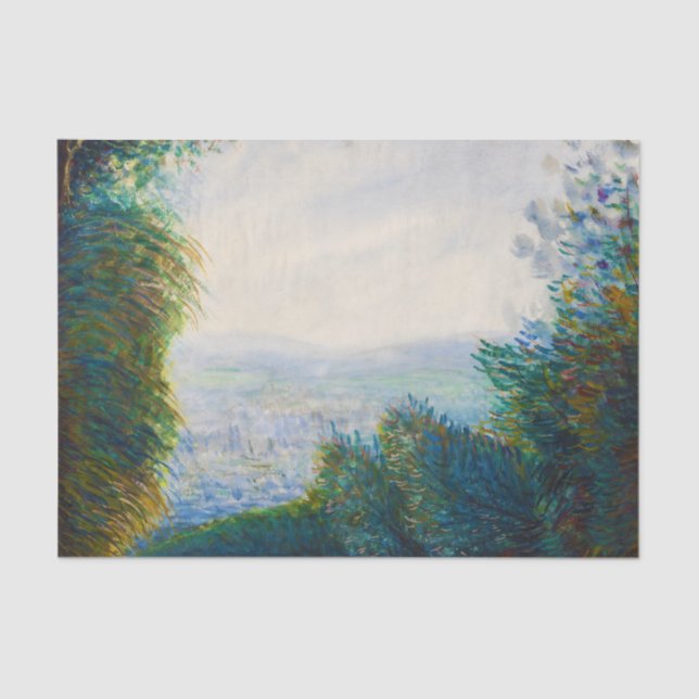 Papel De Seda El valle de Auvers en el río Oise Renoir (Anverso)