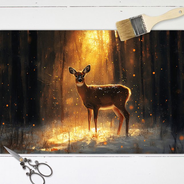 Papel De Seda El venado majestuoso en un desmoronamiento de los  (Subido por el creador)