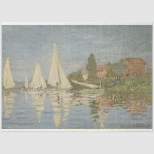 Papel De Seda El viejo Claude Monet Regattas en Argenteuil