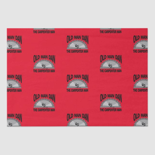 Papel De Seda El viejo Dan Carpenter Man Lumber Builder es graci (Anverso)