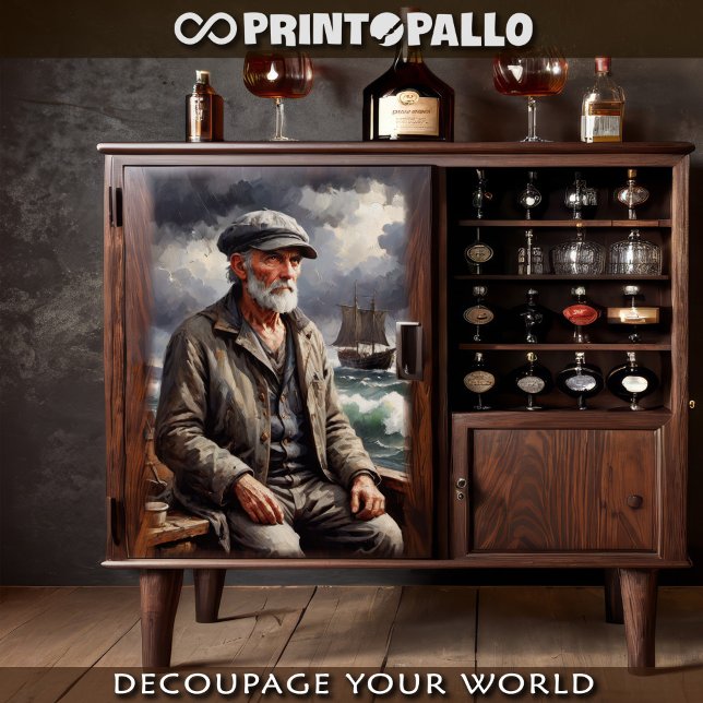 Papel De Seda El viejo pescador y el mar: (Subido por el creador)