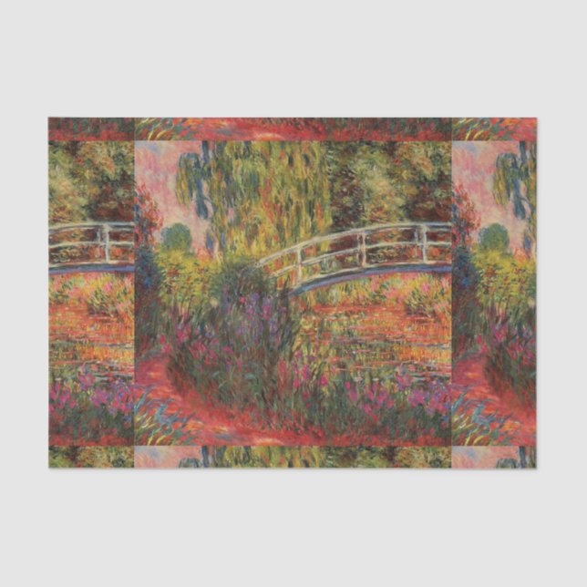 Papel De Seda El viejo puente japonés Claude Monet (Anverso)