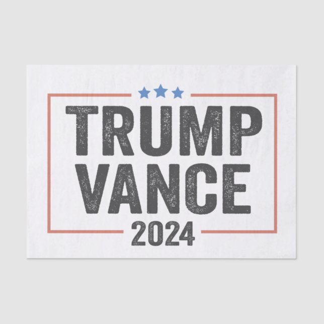 Papel De Seda Elección presidencial de Trump Vice President Vanc (Anverso)