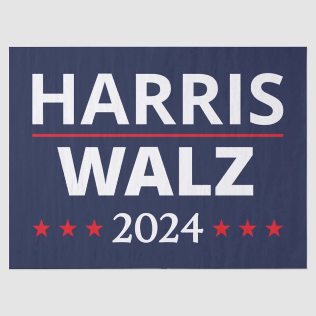 Papel De Seda Elecciones Harris Walz 2024 III (Anverso)