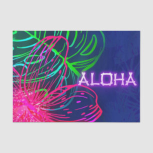 Papel De Seda Electric Luau Tropical Night Aloha Birthday Party