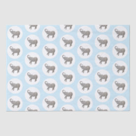 Papel De Seda Elefante bebé azul