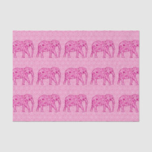 Papel De Seda Elefante de las flores - rosa fucsia