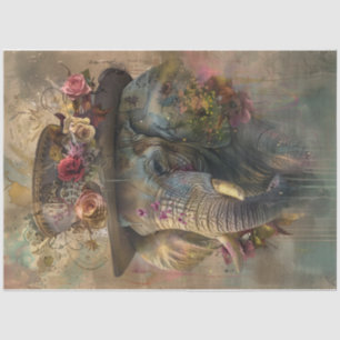 Papel De Seda Elefante de salpicadura de color