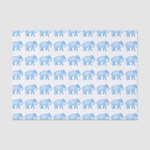 Papel De Seda Elefante modelado azul de lujo
