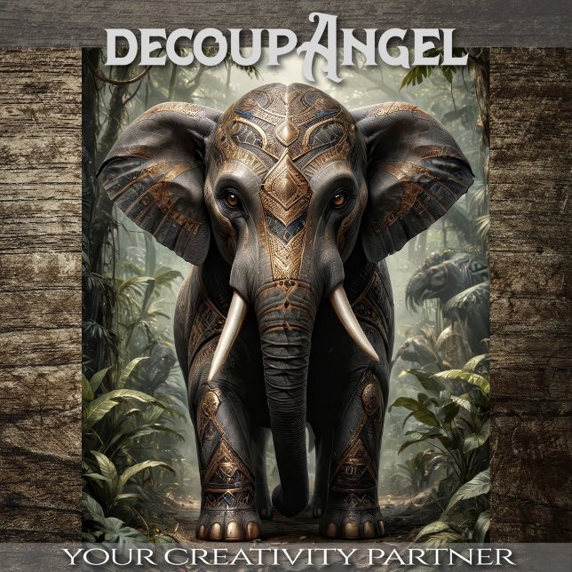 Papel De Seda Elefante Tribal - Desnudo - (Subido por el creador)