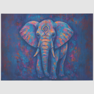 Papel De Seda Elefante Vibrante – Animal Espiritual Psicodélico